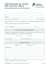 0080 Substituição de faltas por dias férias