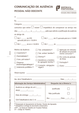 0088 Comunicação de Ausência – Pessoal não Docente