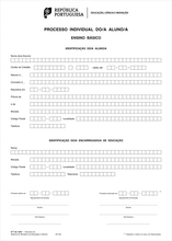 0200 Capa – Processo Individual do Aluno – Ensino Básico