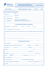 0210 Boletim de Matrícula – Ensino Básico