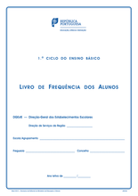 0214 Livro de Frequência dos Alunos 1º Ciclo