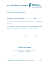 0234 Declaração de presença na escola
