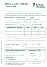 1094 Comunicação de Ausência p/ Pessoal Docente – Monofolha