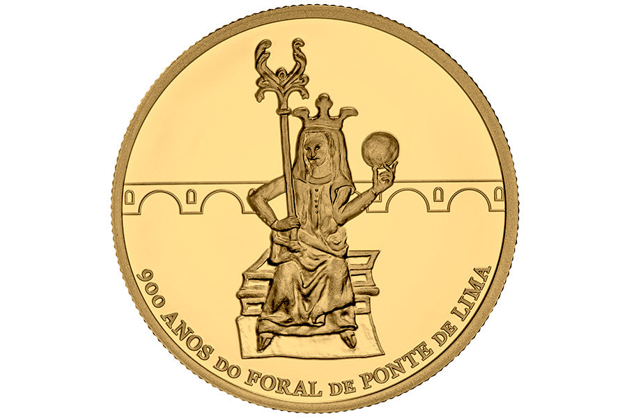 Moeda: 900 anos do foral de Ponte de Lima (Ouro Proof) | INCM
